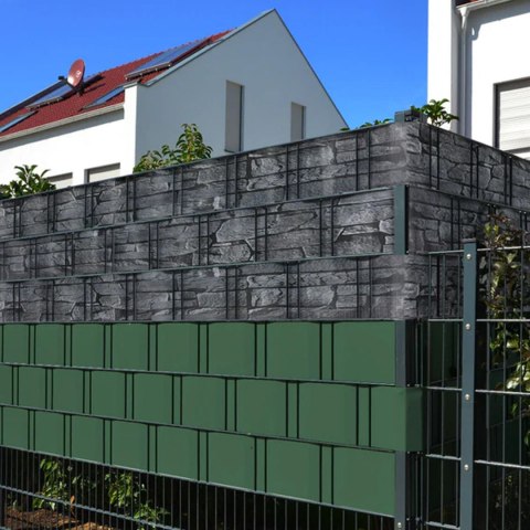 4 x Taśma Ogrodzeniowa 19cm x 35m Osłona Panelowa na Ogrodzenie Płot UV Stone