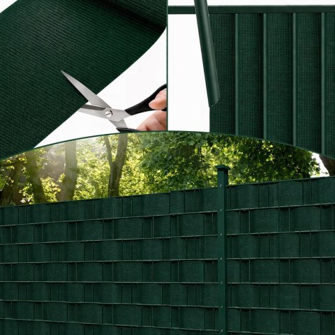 4 x Taśma Ogrodzeniowa 19cm x 35m Osłona Panelowa na Ogrodzenie Płot UV Zielona