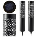 88x Lampa Ogrodowa Solarna Wbijana Słupek 71cm Dekoracyjna Pochodnia Latarnia 2szt.