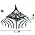 Grabie do Liści Trawy Wachlarzowe 42cm Ogrodowe z Trzonkiem Drewnianym 120cm