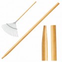 Grabie do Liści Trawy Wachlarzowe 42cm Ogrodowe z Trzonkiem Drewnianym 120cm