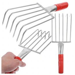 Grabki Ogrodowe Ogrodnicze Metalowe Pazurki do Grabienia Spulchniania 6 Zębne 32 cm