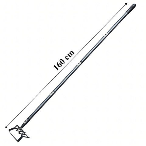 Motyka z Metalowym Trzonkiem Grabie Ogrodowe 4 Sekcyjna z Pazurkami 160cm