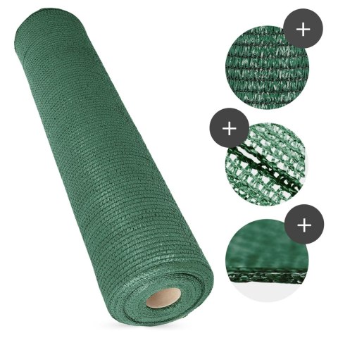 Siatka Cieniująca 1,5x50m 180G Maskująca Osłona Ogrodzenie Płot 100 Opasek