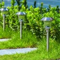Zestaw Lamp Lampa Ogrodoa Solarna Wbijana Wodoodporne 42cm Zewnętrzna 6szt.