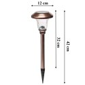 Zestaw Lamp Lampy Ogrodowe Solarne Wbijane Wodoodporne 42cm Zewnętrzne 6szt.