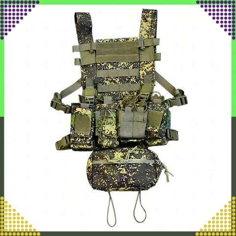 Kamizelka Taktyczna Wosjkowa Ochronna Molle Lekka Airsoft Zasobnik Asg