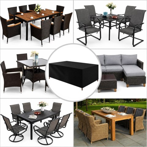 Pokrowiec Plandeka na Meble Ogrodowe Wodoodporny Stół Cateringowy 180x120x74