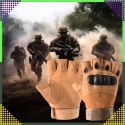 Rękawice Taktyczne Bojowe Survival na Motor Robocze bez Palców Militarne L