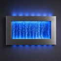 Wisząca Ściana Ścianka Wodna Bąbelkowa Fontanna LED RGB Kolory 95x55x11,5cm