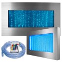 Wisząca Ściana Ścianka Wodna Bąbelkowa Fontanna LED RGB Kolory 95x55x11,5cm