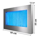 Wisząca Ściana Ścianka Wodna Bąbelkowa Fontanna LED RGB Kolory 95x55x11,5cm