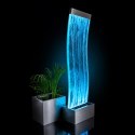 Wolnostojąca Ściana Ścianka Wodna Bąbelkowa Fontanna LED Kolory 183x50x28cm