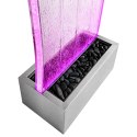 Wolnostojąca Ściana Ścianka Wodna Bąbelkowa Fontanna LED Kolory 183x50x28cm