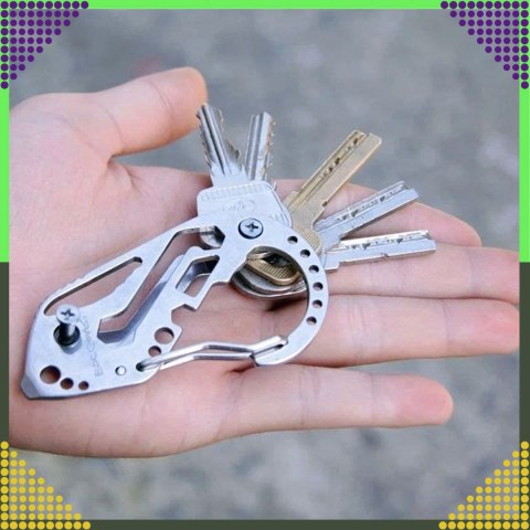 Brelok Breloczek Karabińczyk do Kluczy Wielofunkcyjny Survival Multi-Tool