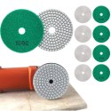 10x Tarcza Diamentowa Polerska 80mm do Szlifowania Gresu Płytek Na Rzep 1000