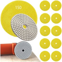 10x Tarcza Diamentowa Polerska 80mm do Szlifowania Gresu Płytek Na Rzep 150