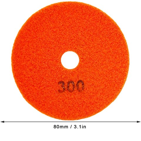 10x Tarcza Diamentowa Polerska 80mm do Szlifowania Gresu Płytek Na Rzep 300
