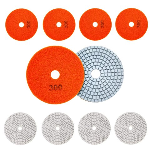 10x Tarcza Diamentowa Polerska 80mm do Szlifowania Gresu Płytek Na Rzep 300