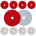 10x Tarcza Diamentowa Polerska 80mm do Szlifowania Gresu Płytek Na Rzep 500