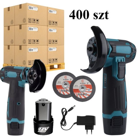 400x Szlifierka Kątowa 3" Akumulatorowa 12V Mała Mocna Bezszczotkowa Aku 76mm