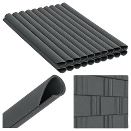 50x Klipsy do Taśmy Ogrodzeniowej Zaczepy Montażowe Osłony Antracyt 19cm 20 szt