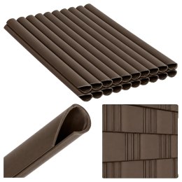 50x Klipsy do Taśmy Ogrodzeniowej Zaczepy Montażowe Osłony Brązowe 19cm 20 szt
