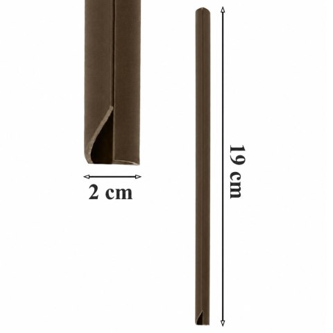 50x Klipsy do Taśmy Ogrodzeniowej Zaczepy Montażowe Osłony Brązowe 19cm 20 szt