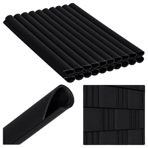 50x Klipsy do Taśmy Ogrodzeniowej Zaczepy Montażowe Osłony Czarne 19cm 20 szt