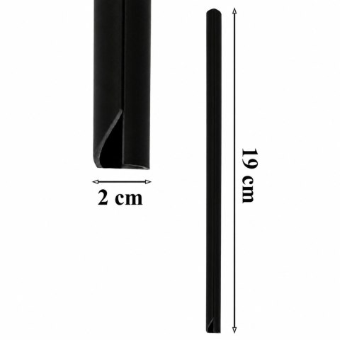 50x Klipsy do Taśmy Ogrodzeniowej Zaczepy Montażowe Osłony Czarne 19cm 20 szt
