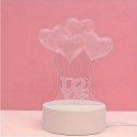 Lampka Nocna Love Serca 3D Illusion do Sypialni dla Dzieci Prezent USB