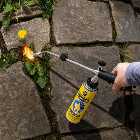 Palnik Opalarka Wypalarka Gazowa Długa 80cm na Kartusz do Liści Chwastów