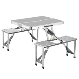 50x Składany Stolik Stół Turystyczny Kempingowy Aluminiowy podróżny z Ławkami