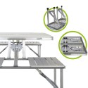 50x Składany Stolik Stół Turystyczny Kempingowy Aluminiowy podróżny z Ławkami