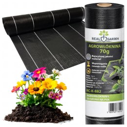 Agrowłóknina 70g 1,6m x 50m Czarna UV Agrotkanina Mata Antychwastowa