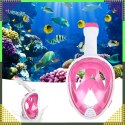 Maska do Nurkowania Pływania Snorkelingu Wody Pełnotwarzowa na Basen L/XL