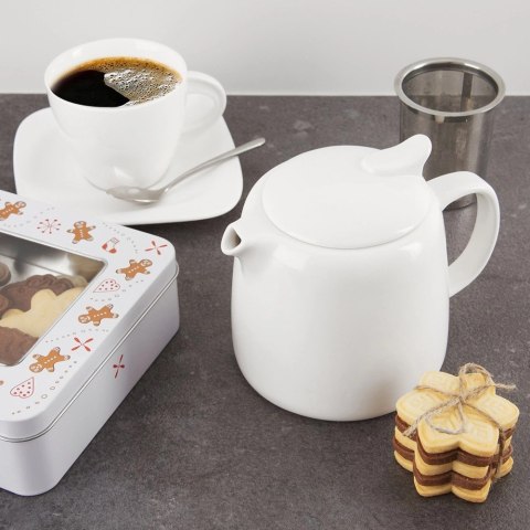 Dzbanek Porcelanowy 650ml Zaparzacz Sitko Stalowe MONA ORION