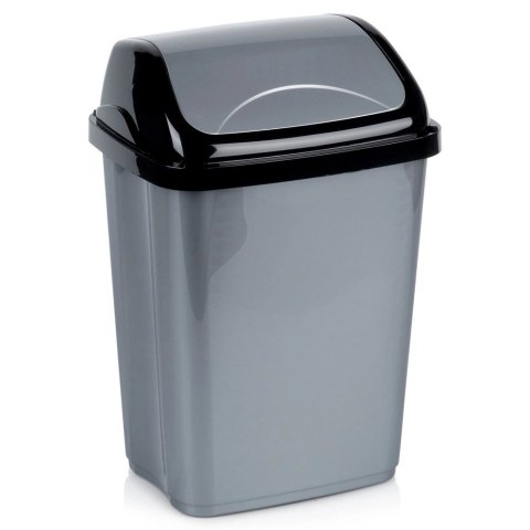 Kosz na Śmieci Plastikowy Szary 10 L ORION Wytrzymały i Pojemny