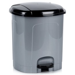 Kosz na Śmieci z Pedałem Plastikowy Szary 11,5 L ORION Wytrzymały i Pojemny