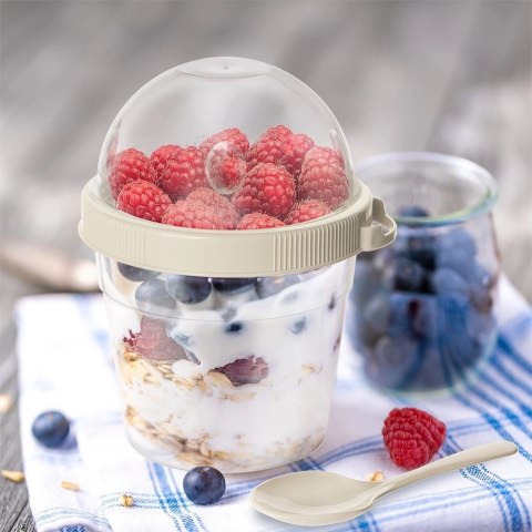 Kubek Pojemnik na Jogurt Musli Lunchbo x 400 ml ORION z Łyżeczką 13,5 cm