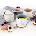 Kubek Porcelanowy 400 ml ORION Kwiaty Biały Solidny do Zmywarki