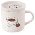Kubek do Parzenia Herbaty Ziół Naparów z Pokrywką Porcelanowy ORION 420 ml
