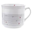 Kubek z Woreczkiem na Herbatę Zioła Ceramiczny Biały Serce ORION 700 ml