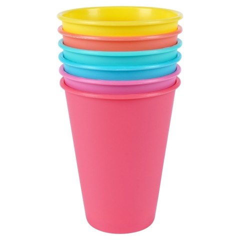 Kubki Plastikowe 400 ml 6 Szt. ORION Wielorazowe Kolorowe