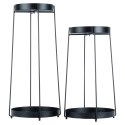 Kwietnik Metalowy Czarny 2-poziomowy Dekoracyjny ORION 46 / 58 cm 2 szt.