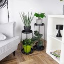 Kwietnik Metalowy Czarny 2-poziomowy Dekoracyjny ORION 46 / 58 cm 2 szt.