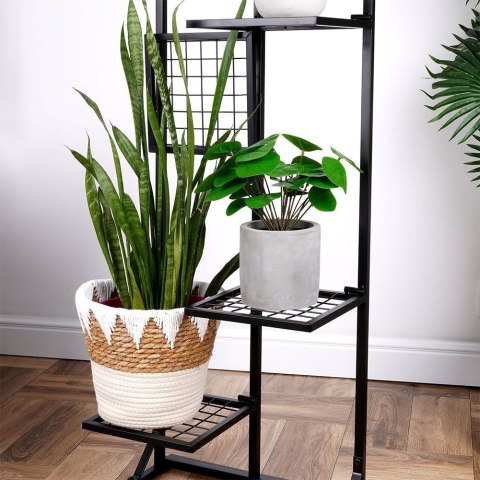 Kwietnik Stojak na Kwiaty 4-Poziomowy Kaskada Metalowy Loft VILDE 102 cm