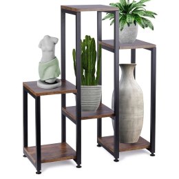 Kwietnik Stojak na Kwiaty 6-Poziomowy Kaskada Metalowy Loft VILDE 80 cm