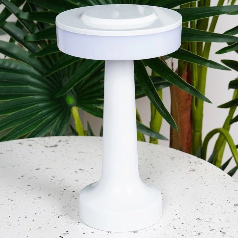 Lampka Stołowa LED Biała Bezprzewodowa 3 Tryby Świecenia VILDE 21x12 cm