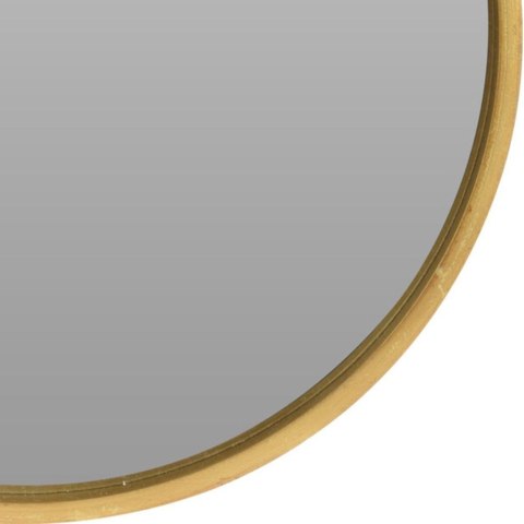 Lustro Ścienne Drewniane Złote Okrągłe Ozdobne Dekoracyjne VILDE 50 cm